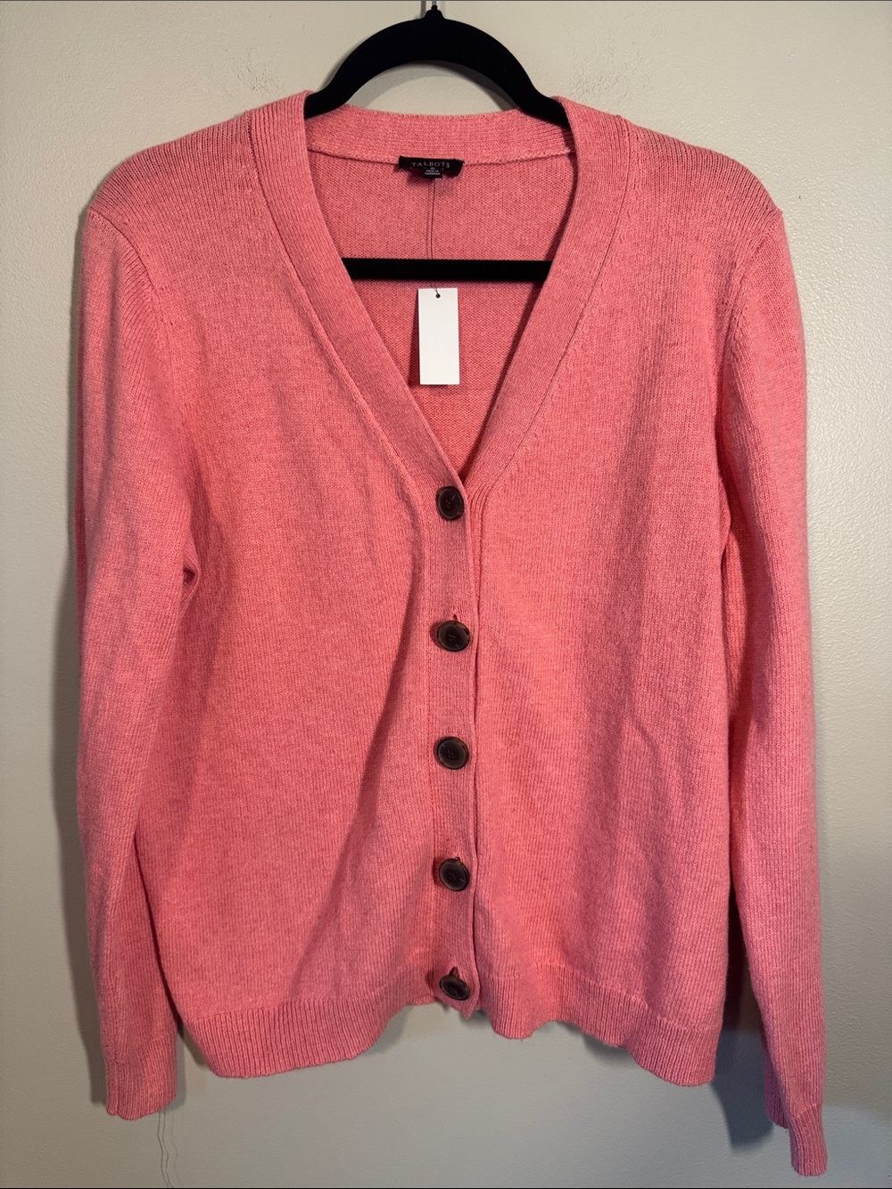 NWT Talbots Coral Pink Cardigan Sweater